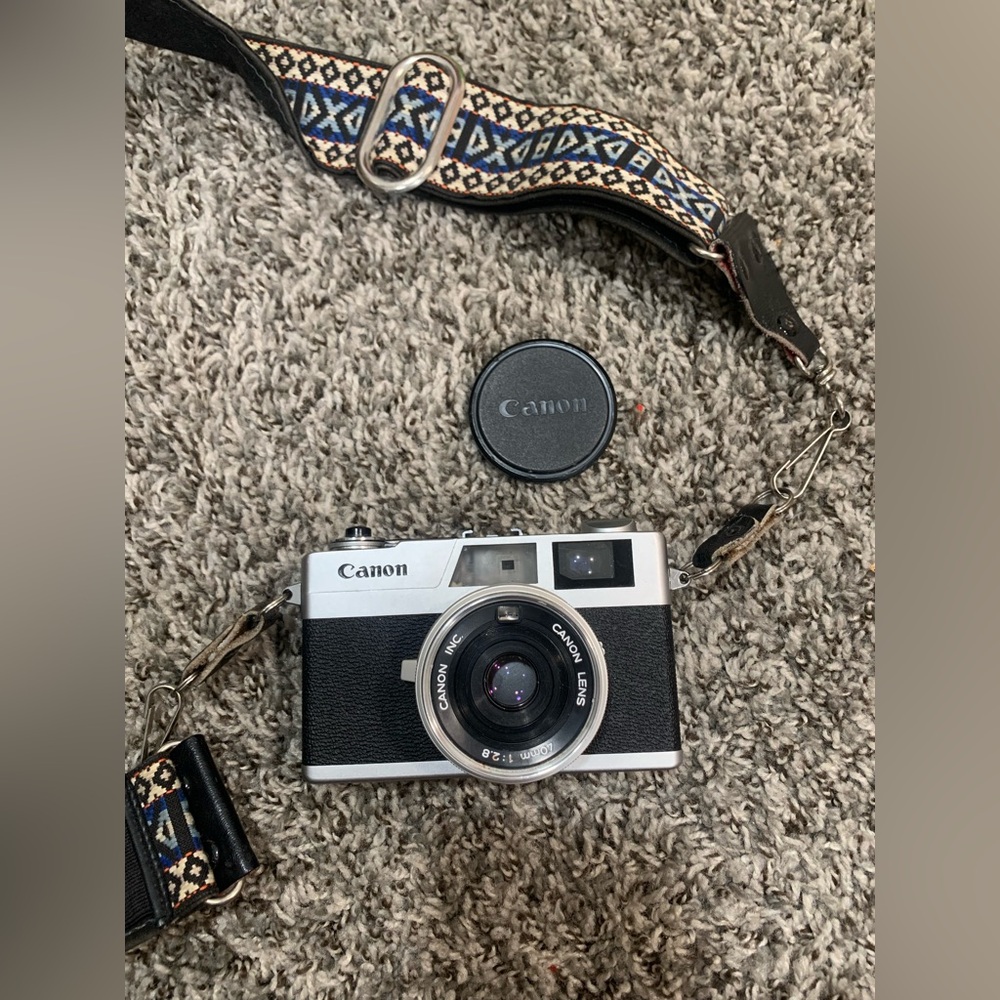 Vintage Canon Canonet 28 Film Camera with strap Unknown if working